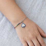 925 Sterling Silver Heart Shape Bracelet With Adjustable Length